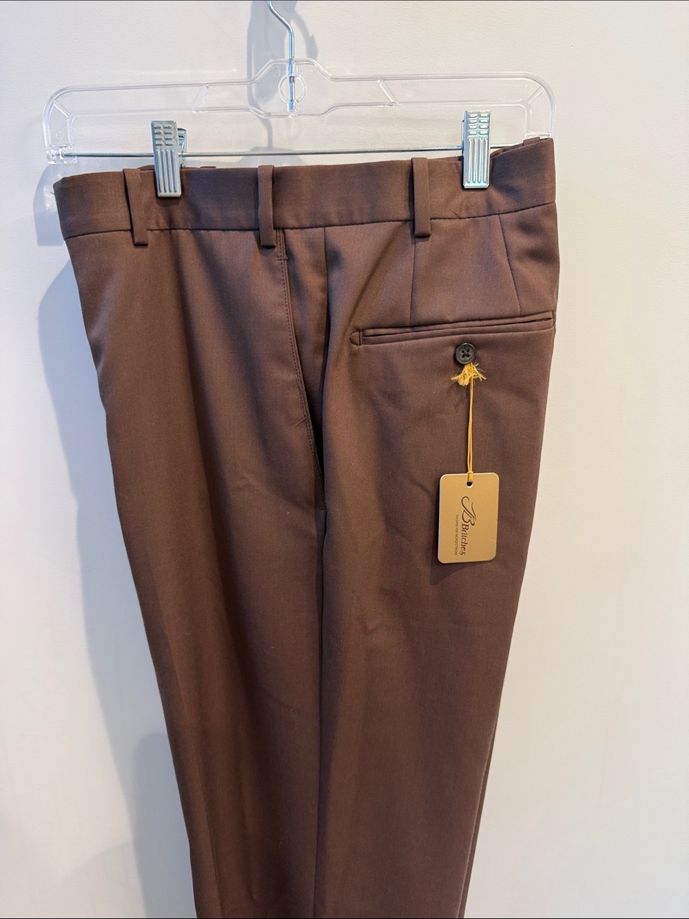 Men's Brown Dress Pants - Tailored Straight Leg